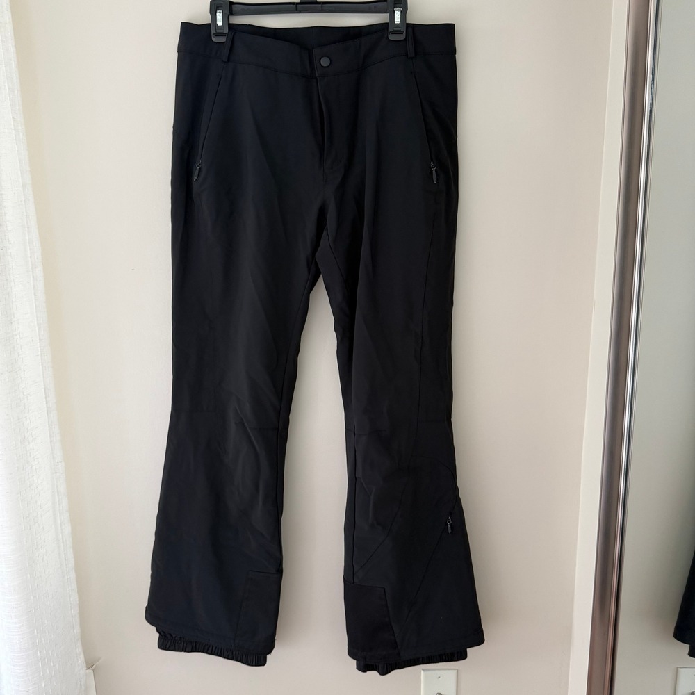 Skea Paris Vail Black Technical Ski Pants Womens Size 12 L Bootcut Snow Trousers